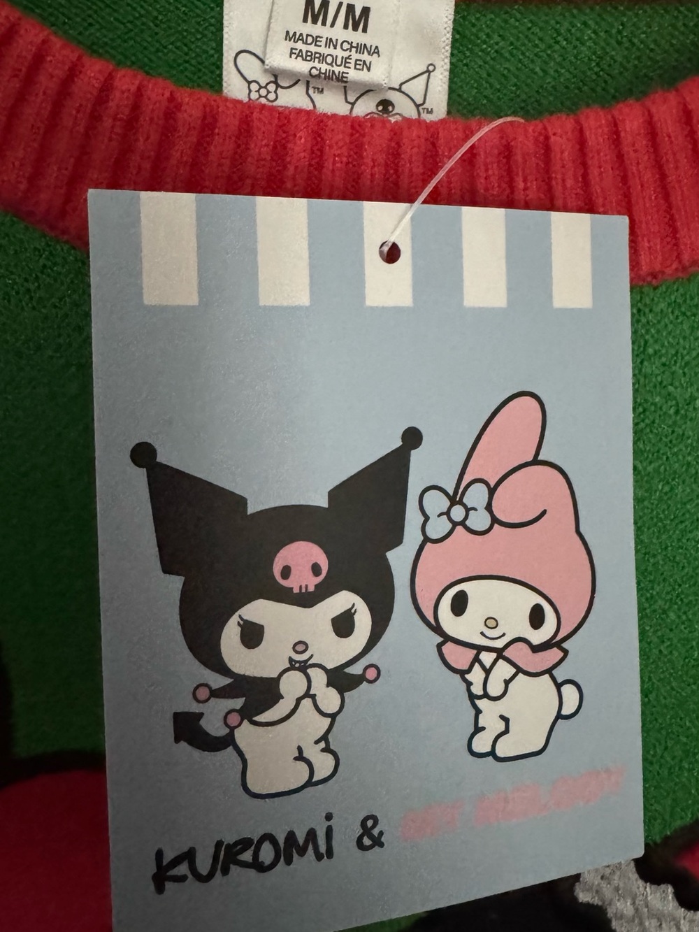 New with Tags Sanrio Holiday Knit Christmas Sweater- My Melody & Kuromi - Picture 6 of 7